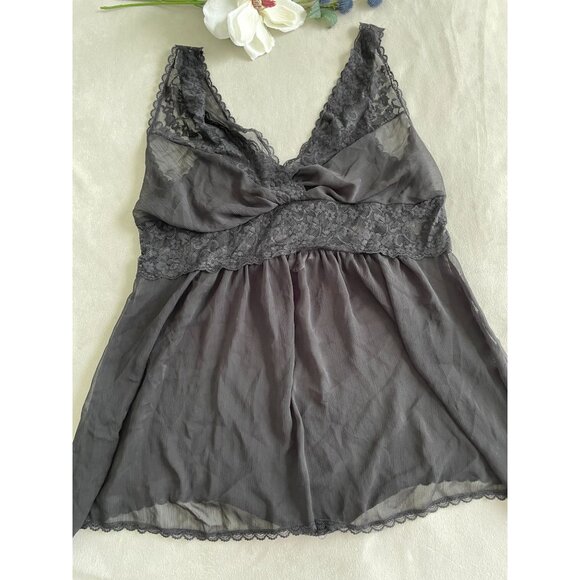 Vtg Seductive Wear By Cinema Etoile Sheer Lace Babydoll Lingerie XL Whimsigoth - Picture 3 of 8